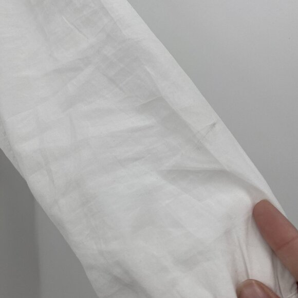 Trovata Birds of Paradis XS White Valentina Poplin V-Neck Top Ruffle Collar - Picture 6 of 16